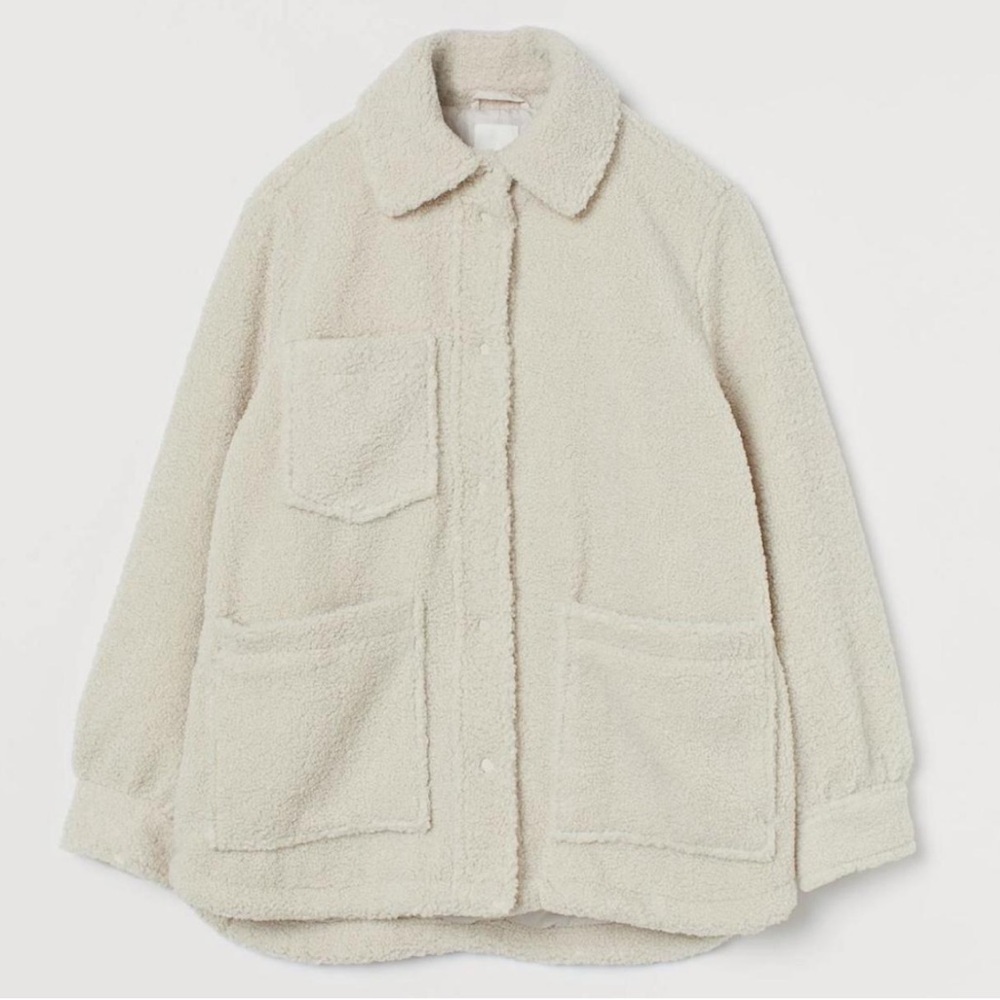 H&M Sherpa Shirt Jacket